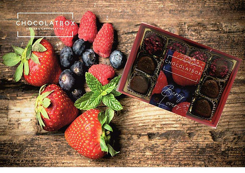 Belgian Chocolate Berry Lovers Assortment Gift Box of 12 Chocolates