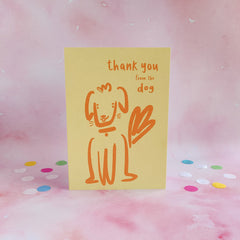 Thank you from the dog card
