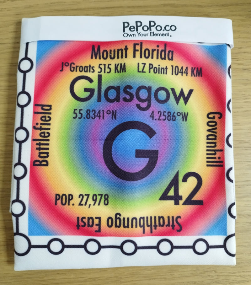 Glasgow postcode tea towel - G42 area