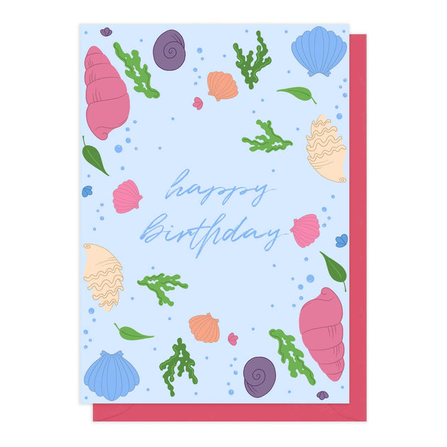 Happy birthday shells card | Sunshine No.1