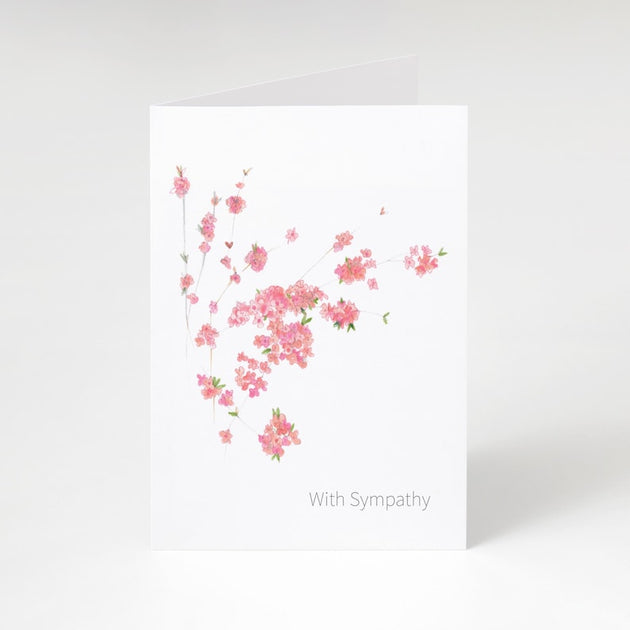 With sympathy cherry blossom card | Sunshine No.1