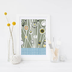 'Sage Meadow' limited edition A4 print