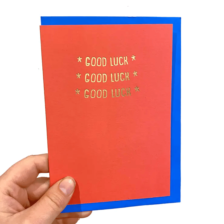 Good luck gold foil card