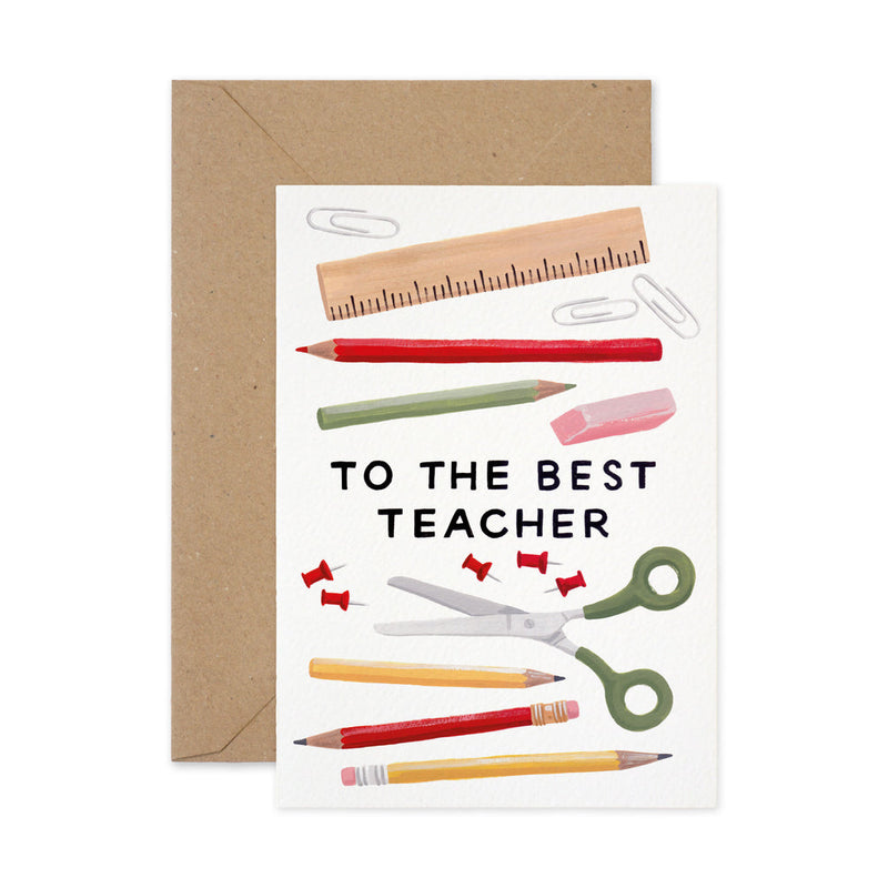 To the best teacher card