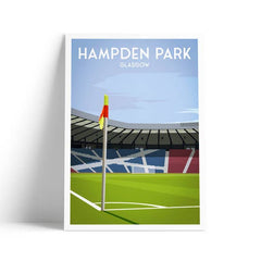 Hampden Park Glasgow Football A4 travel poster print