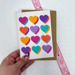 Love hearts letters card