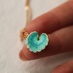 Turquoise leaf necklace