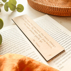 The more that you read...Dr Seuss quote wooden bookmark