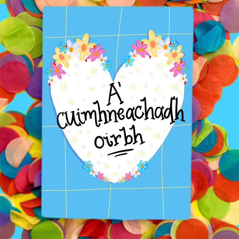 A' cuimhneachadh oirbh (Scottish Gaelic - thinking of you) card