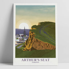 Arthur's Seat, Edinburgh A4 travel poster print