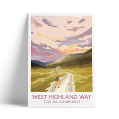 West Highland Way Tigh-Na-Sleubhaich A4 travel poster print