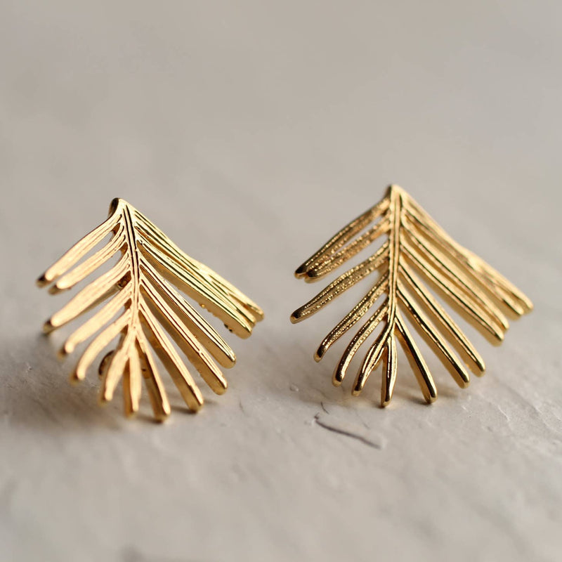 Fir botanical stud earrings