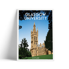 University of Glasgow A4 travel poster print