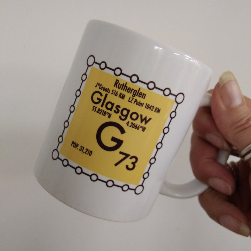 Glasgow postcode mug - G73 area