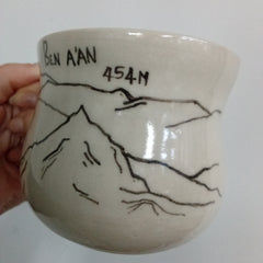 Hand painted mountain mug - Ben A'an