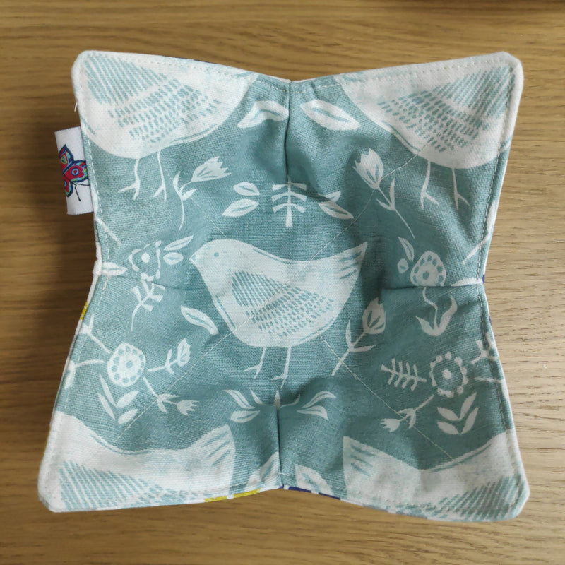 Bowl cosy - Narvik Birds/seafoam fabric