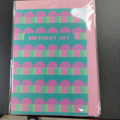 Birthday joy geometric card
