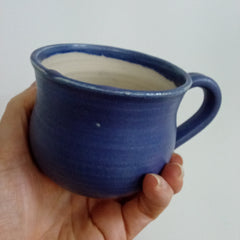 Hand thrown purple matte glaze mug