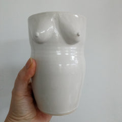 Hand thrown boob vases