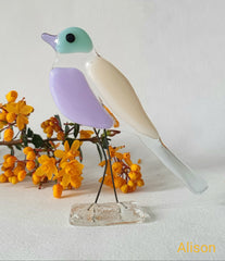 Cute standing glass bird