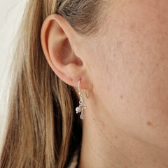 Sterling silver & pearl confetti drop earrings
