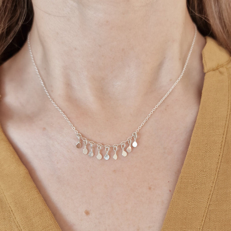 Sterling Silver confetti necklace