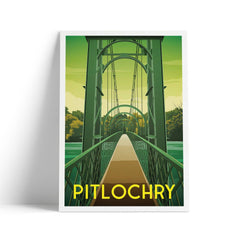 Pitlochry A4 travel poster print