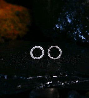 Sterling silver mini circle studs - different versions available