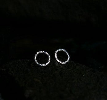 Sterling silver mini circle studs - different versions available