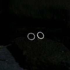 Sterling silver mini circle studs - different versions available