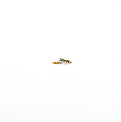 Sterling silver with 24k gold bar studs - different versions available