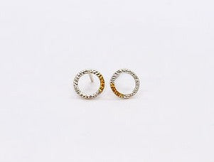 Sterling silver mini circle studs - different versions available