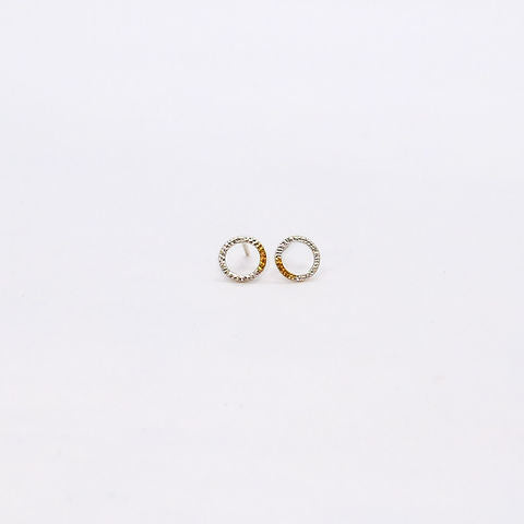 Sterling silver mini circle studs - different versions available