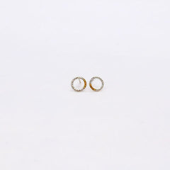 Sterling silver mini circle studs - different versions available