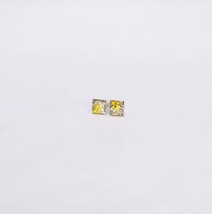 Sterling silver midi square studs - different versions available