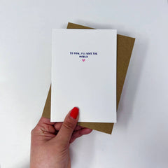 To you I'll give the world lyrics card