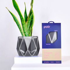 Origami plant pot (slate grey) - 3 sizes available