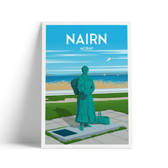 Nairn Fishwife Statue A4 travel poster print