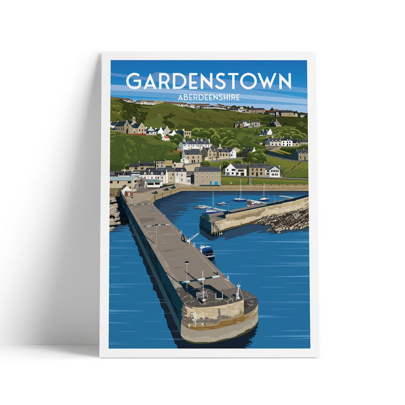 Gardenstown A4 travel poster print