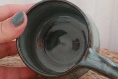 Handmade Ceramic Mug - grey midnight sky