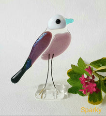 Cute standing glass bird