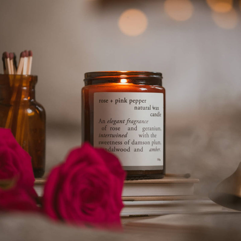 Rose & Pink Pepper rapeseed-coconut wax candle