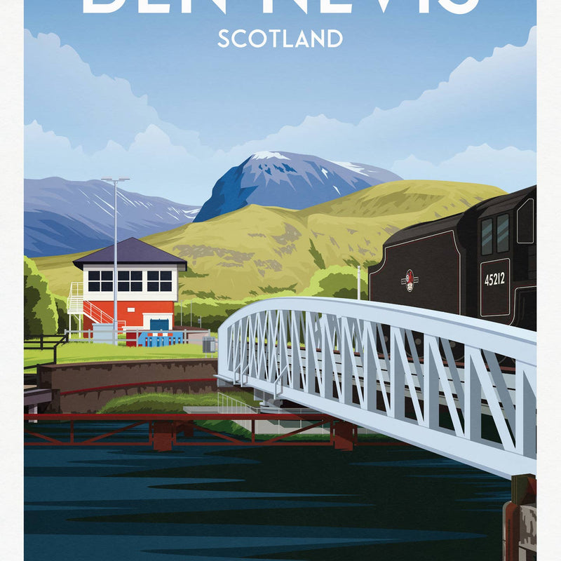 Ben Nevis A4 travel poster print