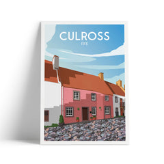 Culross, Fife A4 travel poster print