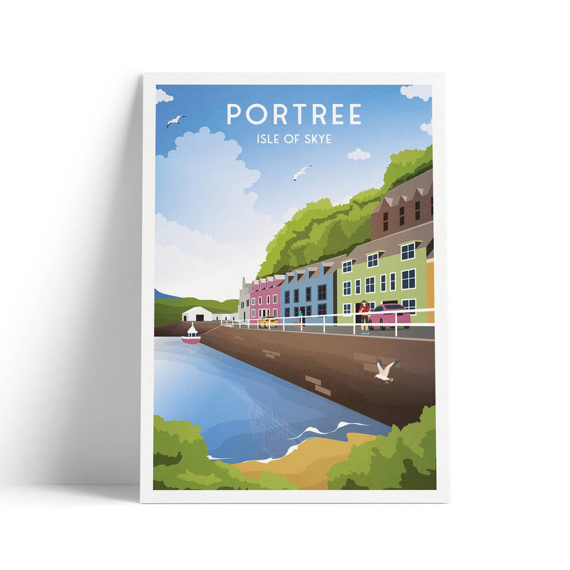 Portree, Isle of Skye A4 travel poster print