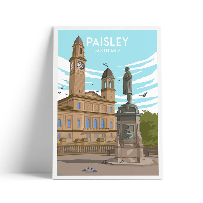 Paisley A4 travel poster print