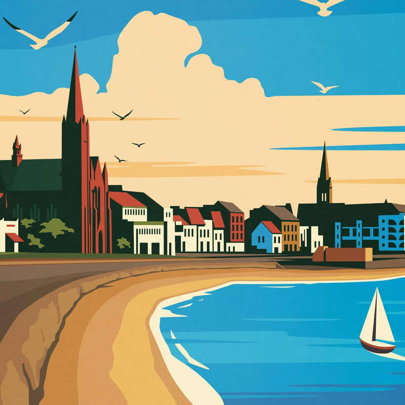 Largs A4 travel poster print