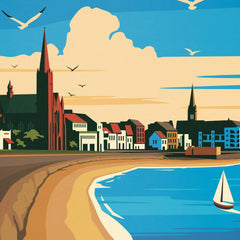 Largs A4 travel poster print