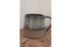 Handmade Ceramic Mug - grey midnight sky