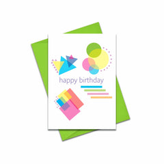 Happy birthday shapes card